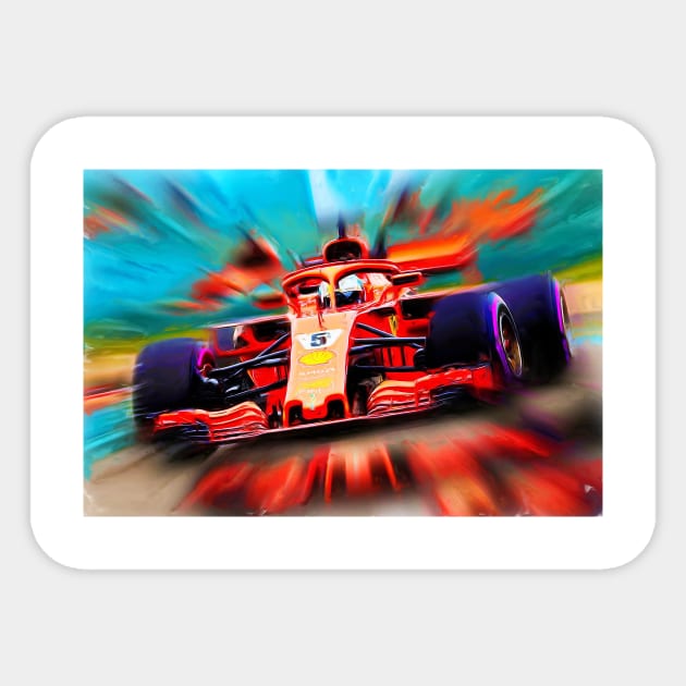 Vettel Sticker by DeVerviers